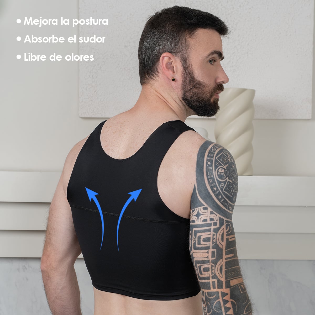 FAJA PARA PECHO O GINECOMASTIA CORRECTOR DE POSTURA PARA HOMBRE - 2