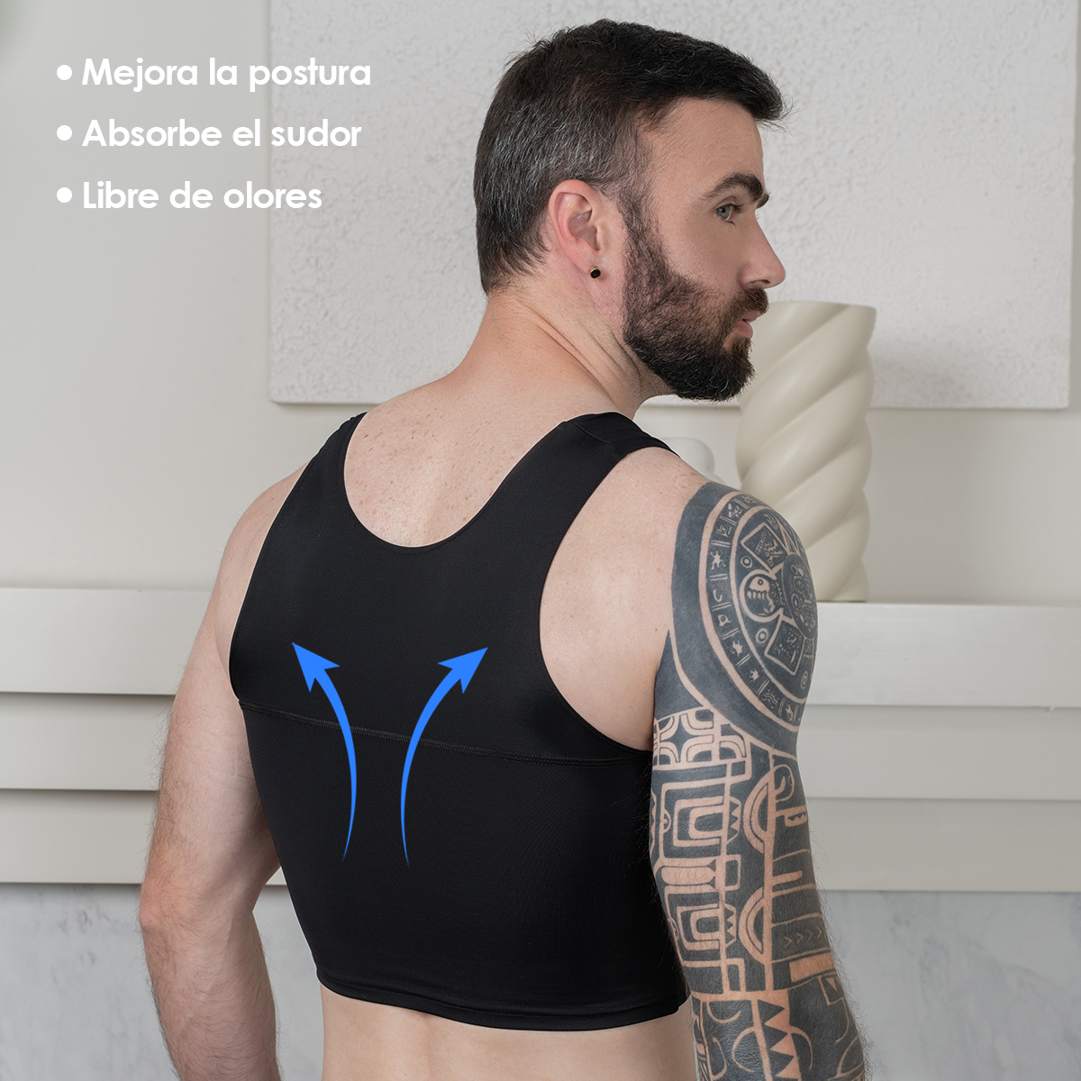 FAJA PARA PECHO O GINECOMASTIA CORRECTOR DE POSTURA PARA HOMBRE - 2