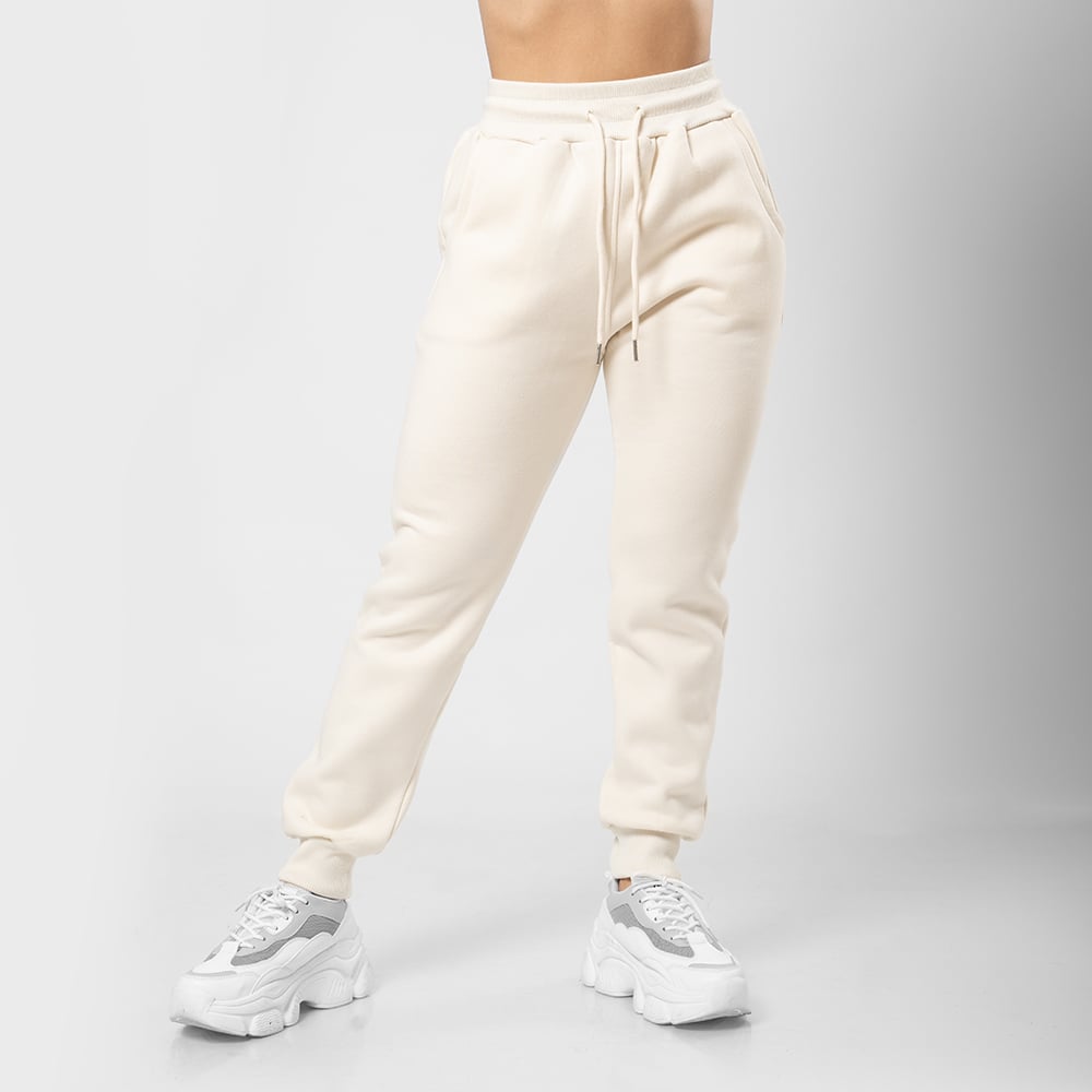 BUZO JOGGER DE ALGODÓN PARA MUJER CREMA - 1