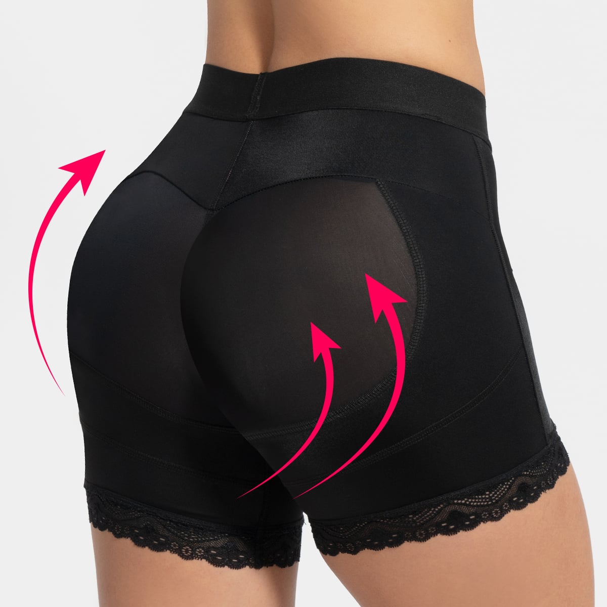 SHORT FAJA LEVANTA COLA GLÚTEOS NEGRO - 1