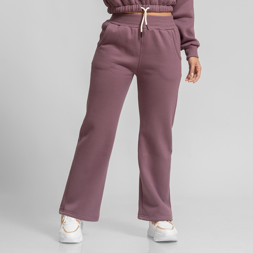 CONJUNTO BUZO POLERA Y JOGGER PALAZZO MORADO PARA MUJER - 4