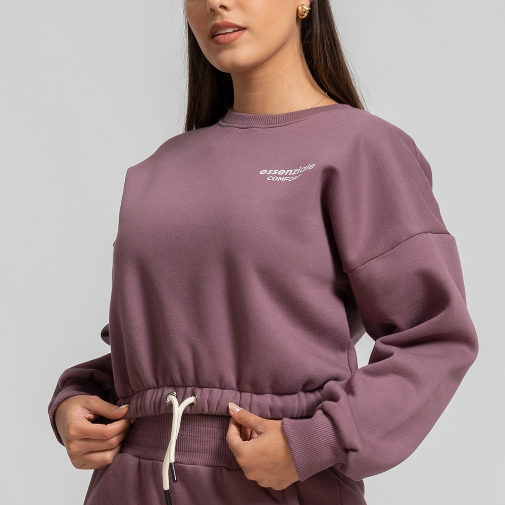CONJUNTO BUZO POLERA Y JOGGER PALAZZO MORADO PARA MUJER - 6