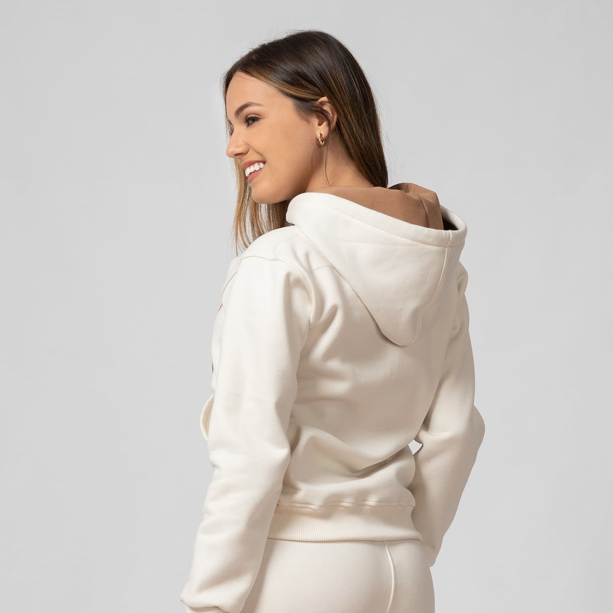 CONJUNTO BUZO JOGGER Y POLERA CREMA PARA MUJER - 3