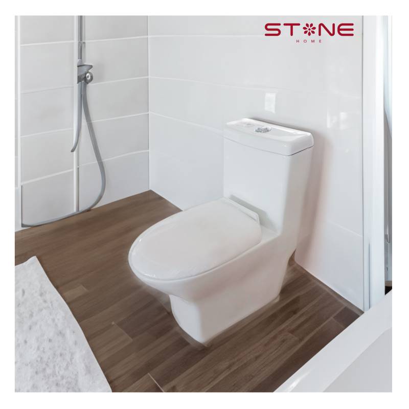 INODORO STONE HOME NOOR BLANCO ONE PIECE MINIMALISTA - 1