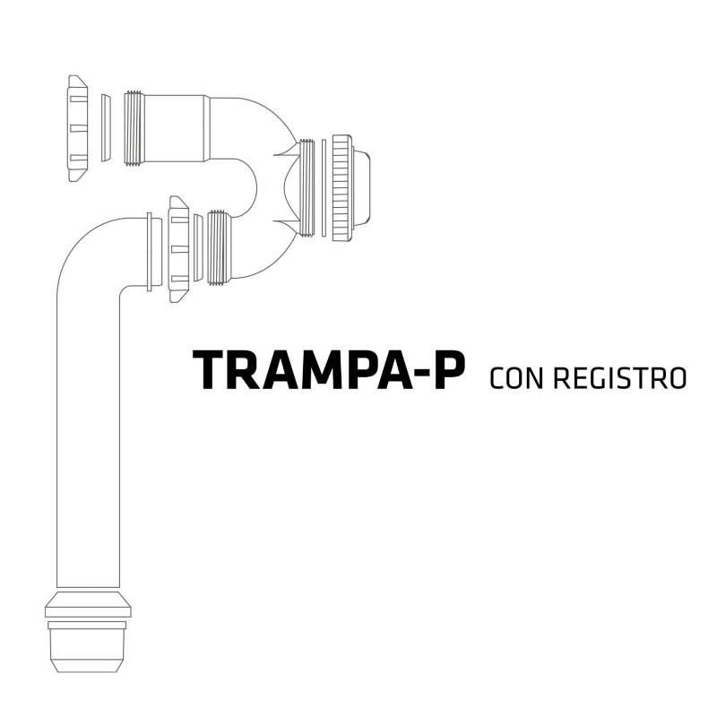 TRAMPA P CON REGISTRO PVC STONE - 2