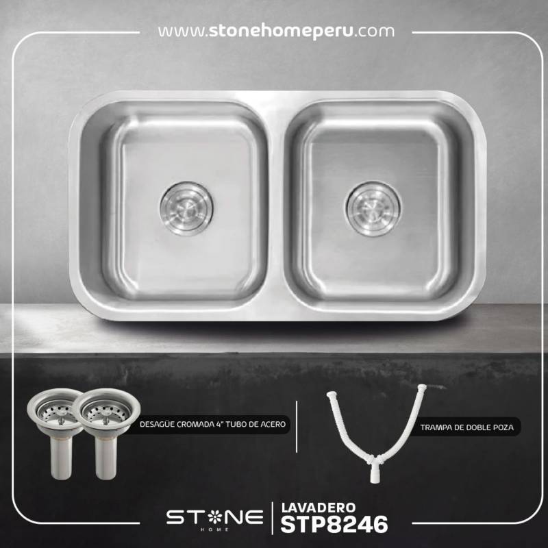 LAVADERO STONE HOME STP8246 SIGNATURE 0.46 CM ACERO - 2