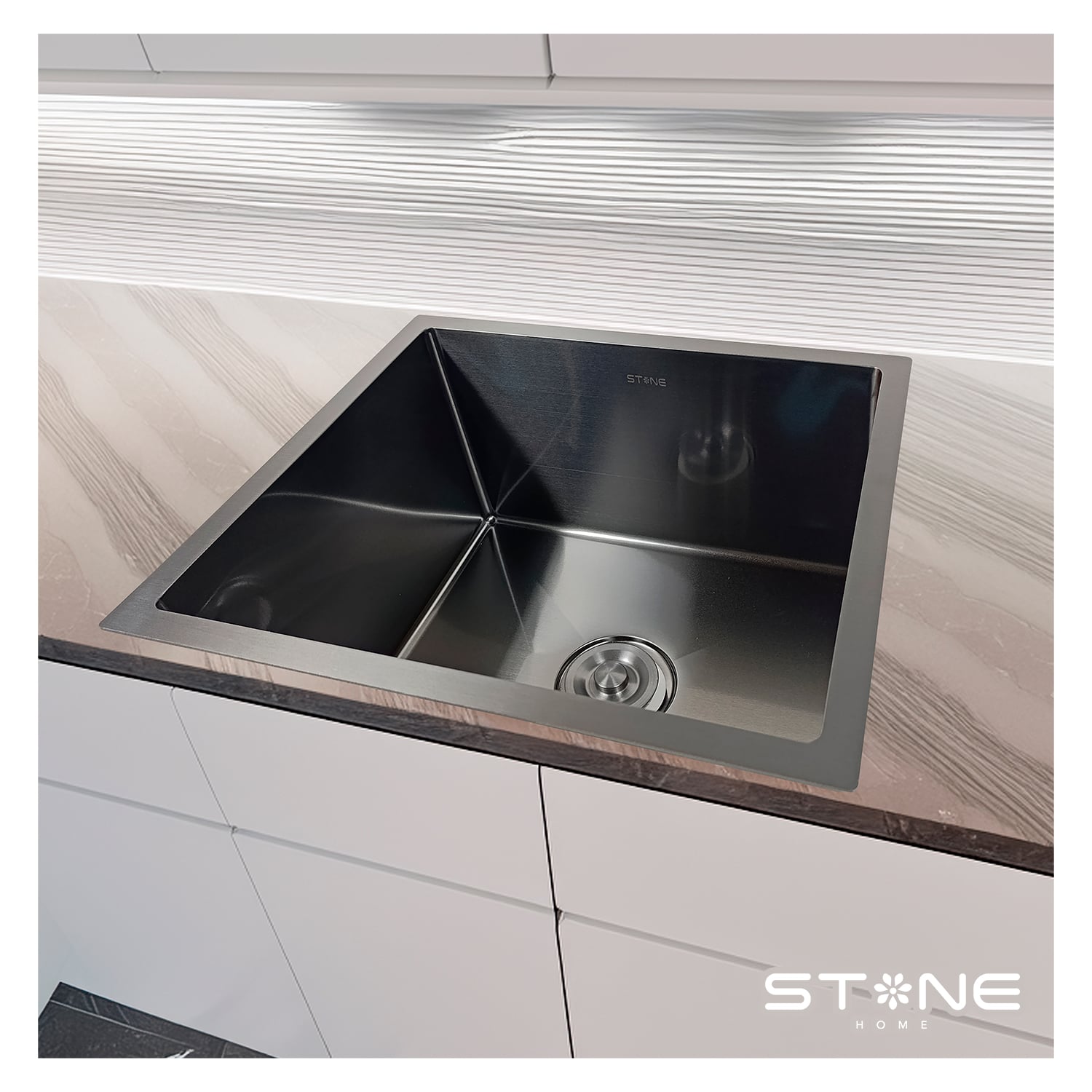 LAVADERO DE ACERO LUXURE STLU5044 STONE - 1