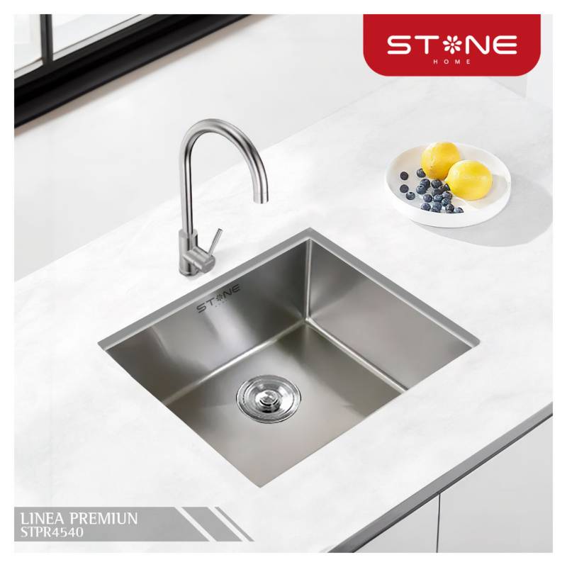 LAVADERO DE ACERO PREMIUM STPR4540 STONE - 1