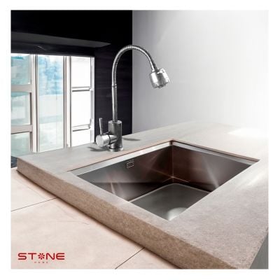 MEZCLADORA STONE LOUISE ST-01 CROMADO STONE P/COCINA AL MUEBLE LOUISE ST 01 CROMADO PLATEADO - 1