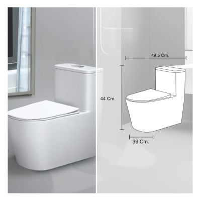 INODORO MINIMALISTA NARU BLANCO STONE - 2