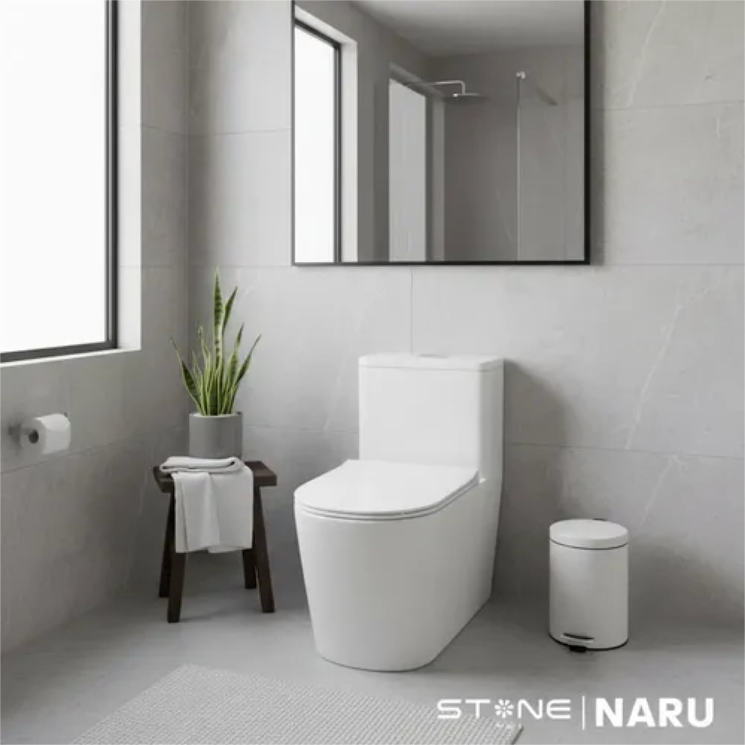 INODORO MINIMALISTA NARU BLANCO STONE - 3