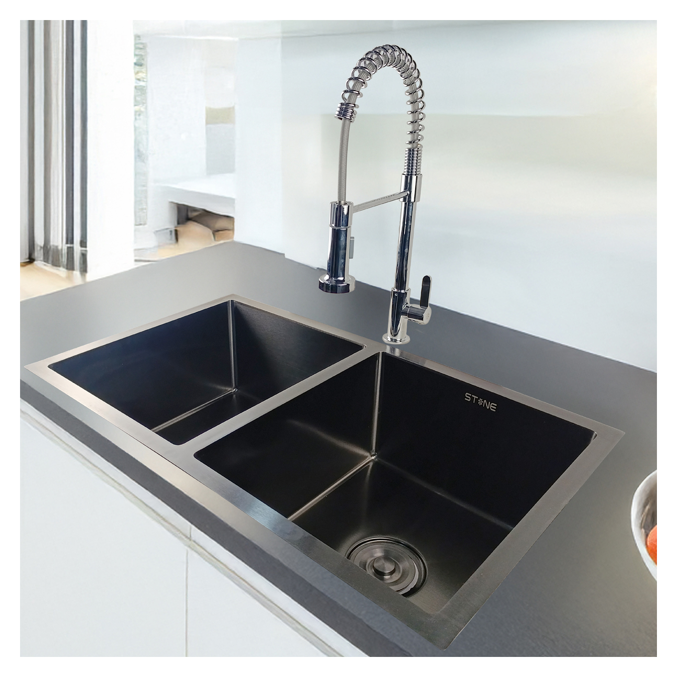 LLAVE DE COCINA AL MUEBLE GIULS STT-01 CROMADO STONE - 2