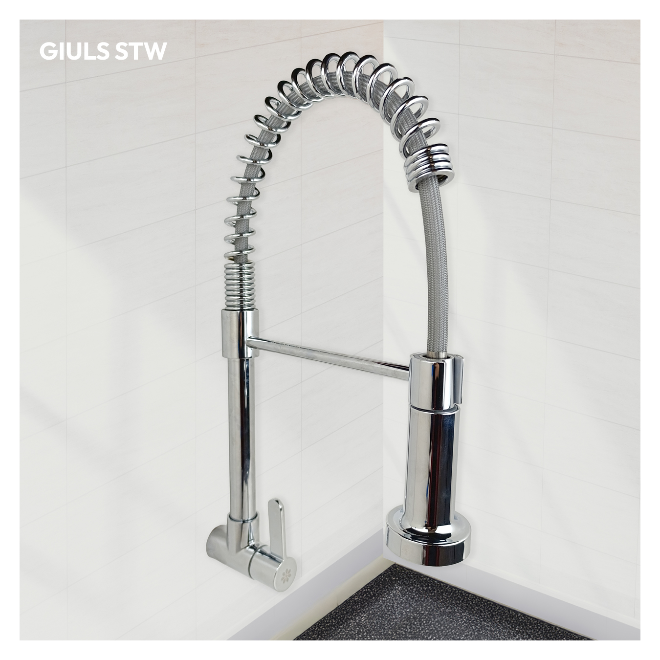 LLAVE DE COCINA A LA PARED GIULS STW-01 CROMADO STONE - 3