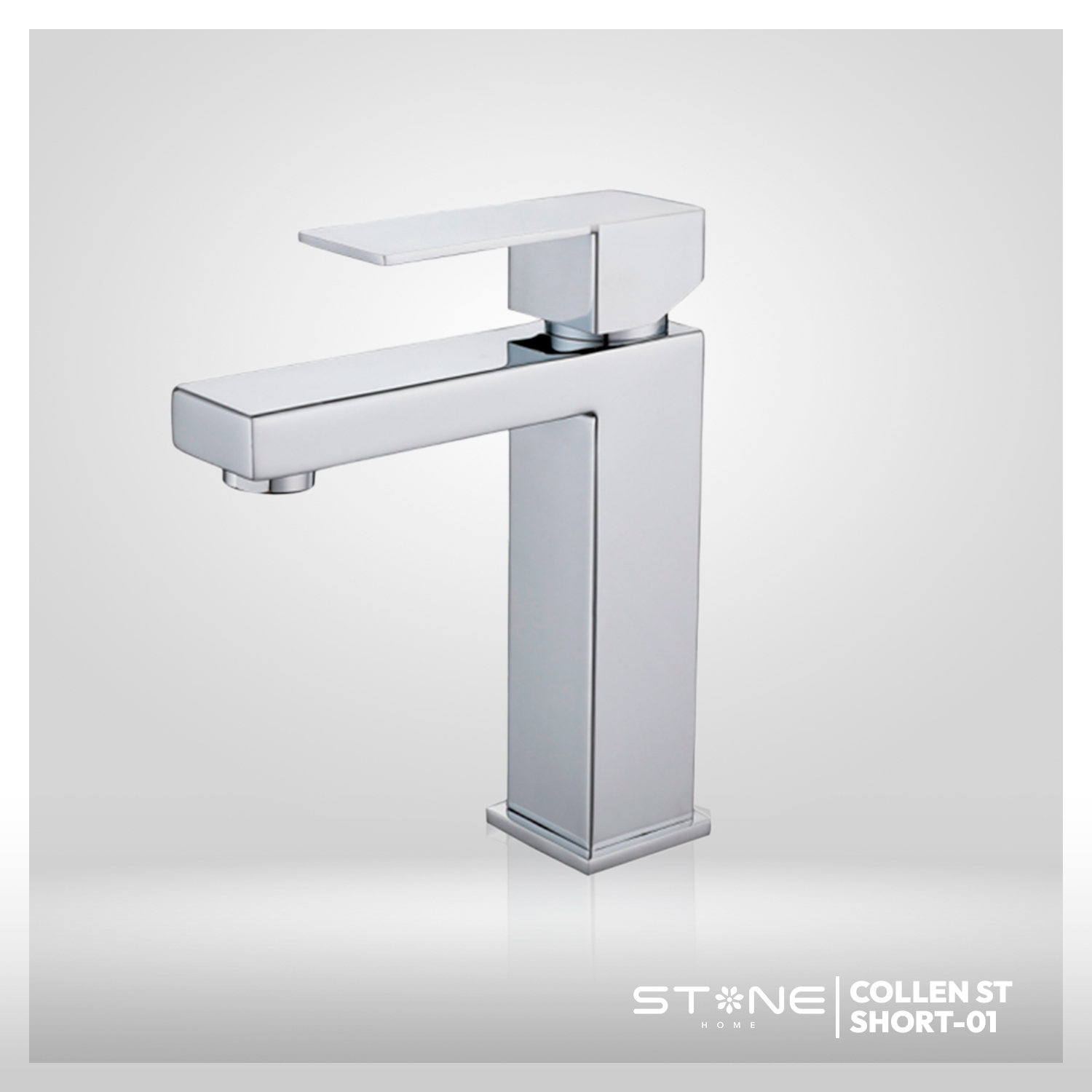 MEZCLADORA MONOCOMANDO PBOWL COLLEN SHORT ST-01 CROMADO STONE - 1