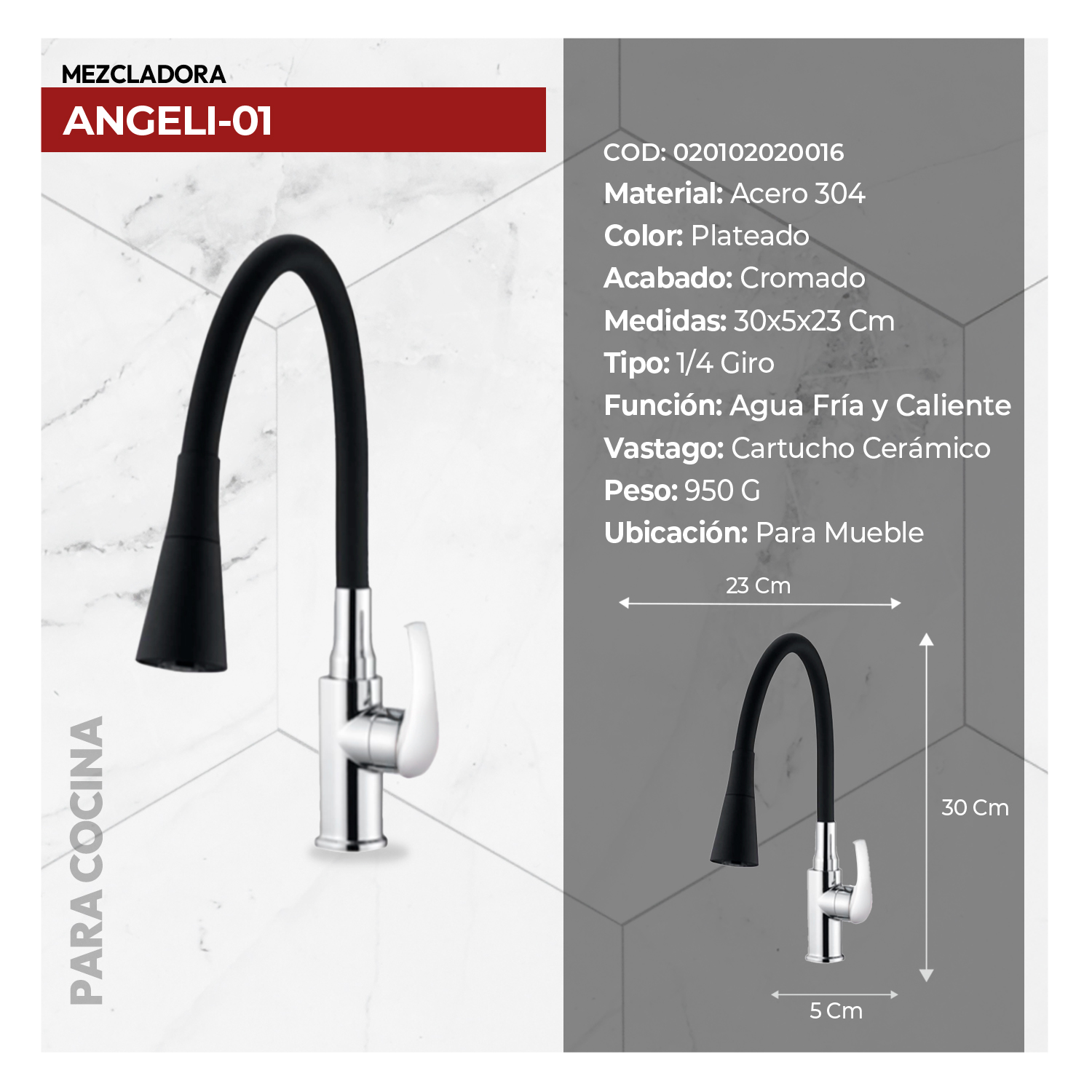 COMBO DE LAVADERO DE ACERO PREMIUM STPR4545 + ANGELI ST-01 CON ESCURRIDOR (EXONERADO) - 4