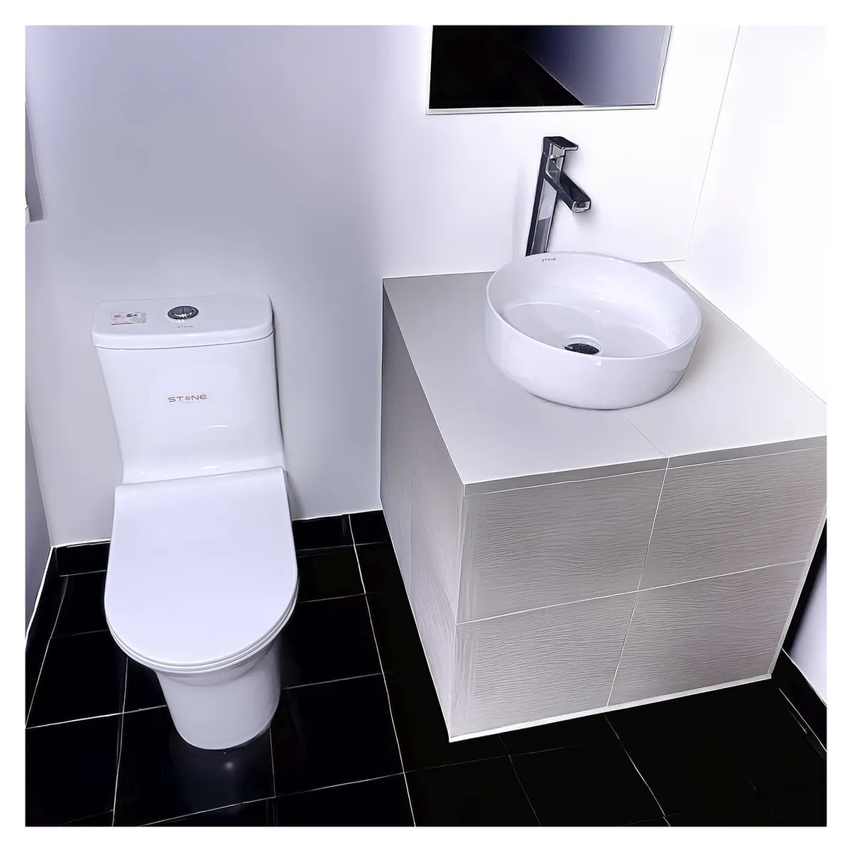 COMBO DE INODORO STAN 2.0 BLANCO + BOWL TANY BLANCO + DESAGUE POP UP GRANDE CROMADO S/REBOSE P/BOWL - 2