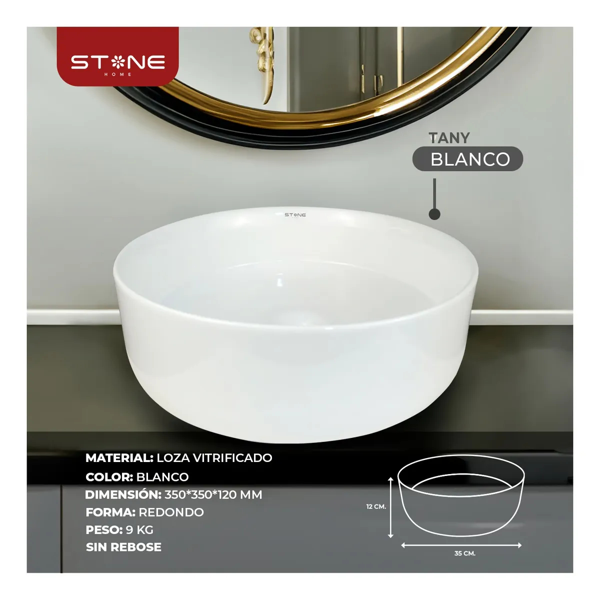 COMBO DE INODORO STAN 2.0 BLANCO + BOWL TANY BLANCO + DESAGUE POP UP GRANDE CROMADO S/REBOSE P/BOWL - 4