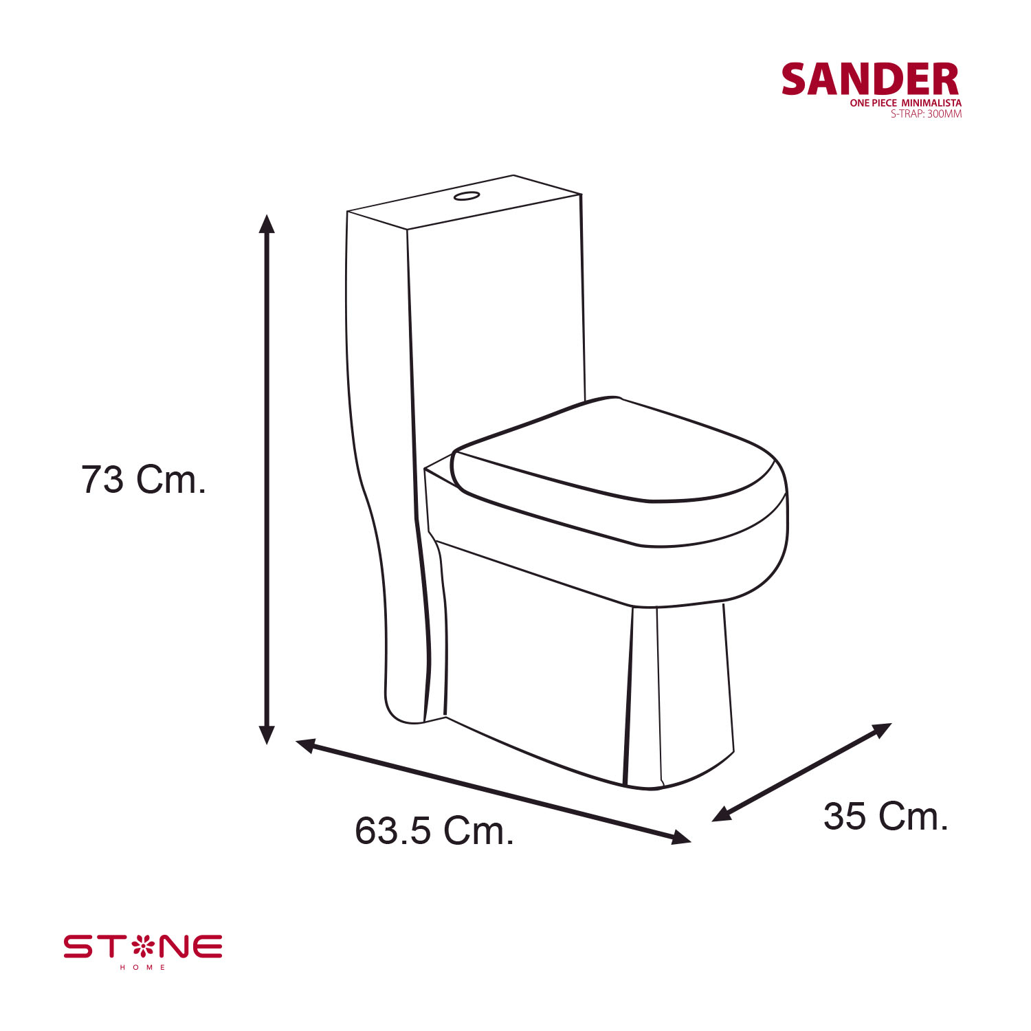 COMBO INODORO SANDER BLANCO STONE + BOWL LAURE BLANCO STONE + DESAGUE POP UP GRANDE P/BOWL CROMADO STONE - 4