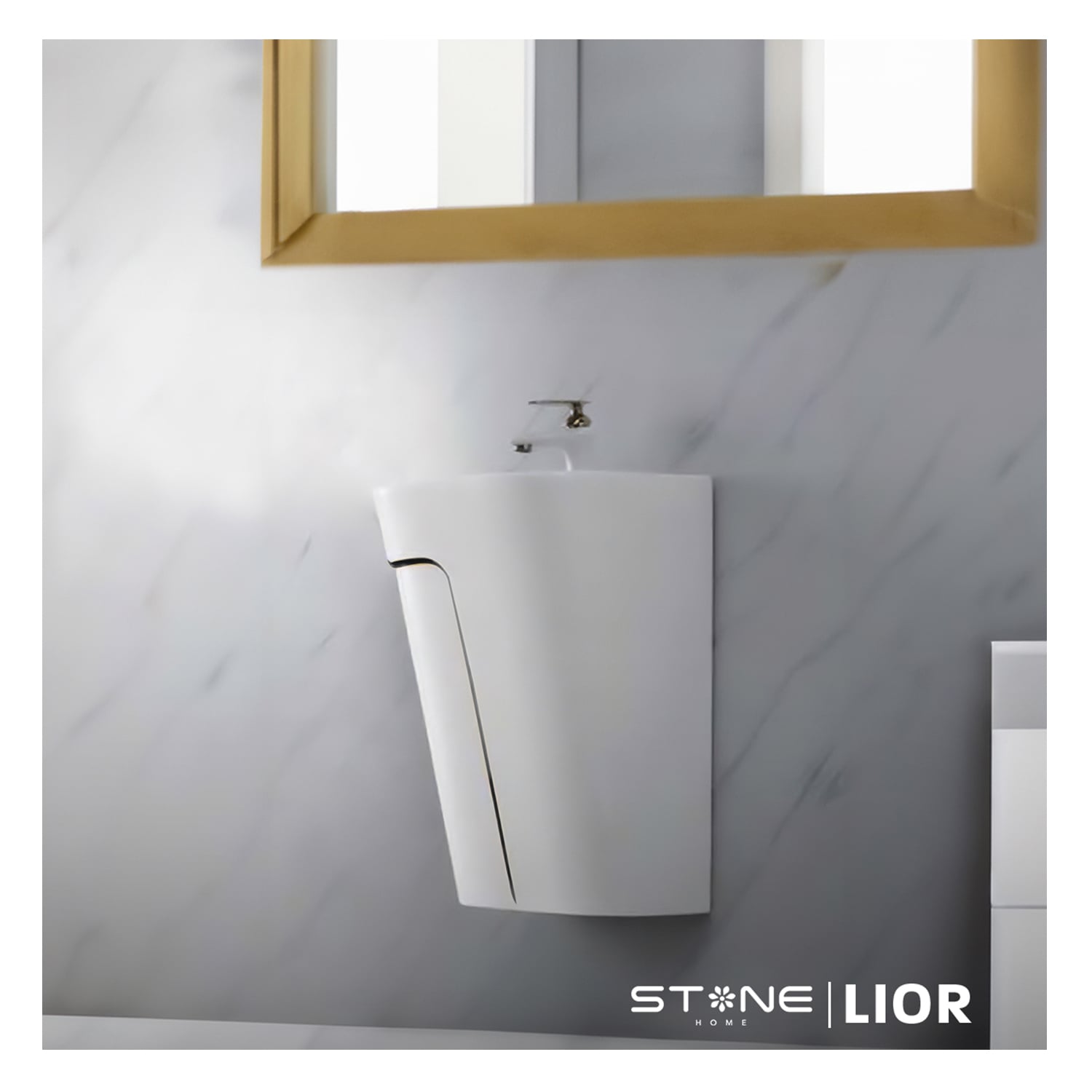 COMBO INODORO HANK CUADRADO BLANCO C/ NEGRO + LAVATORIO LIOR BLANCO C/ NEGRO STONE + DESAGUE POP UP GRANDE P/BOWL NEGRO STONE - 4
