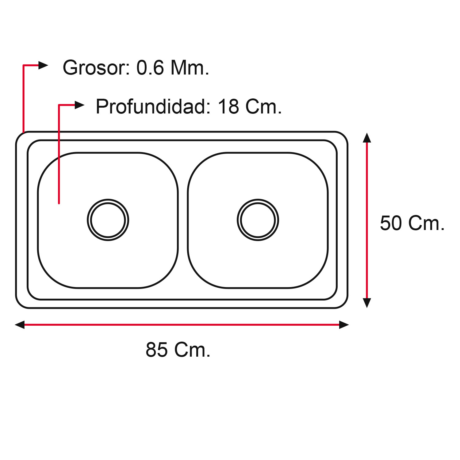 COMBO DE LAVADERO PRIME STL8550 + LLAVE P/COCINA A LA PARED LAURENT STW-01 + DESAGÜE C/TRAMPA DE 1.5' STONE - 4