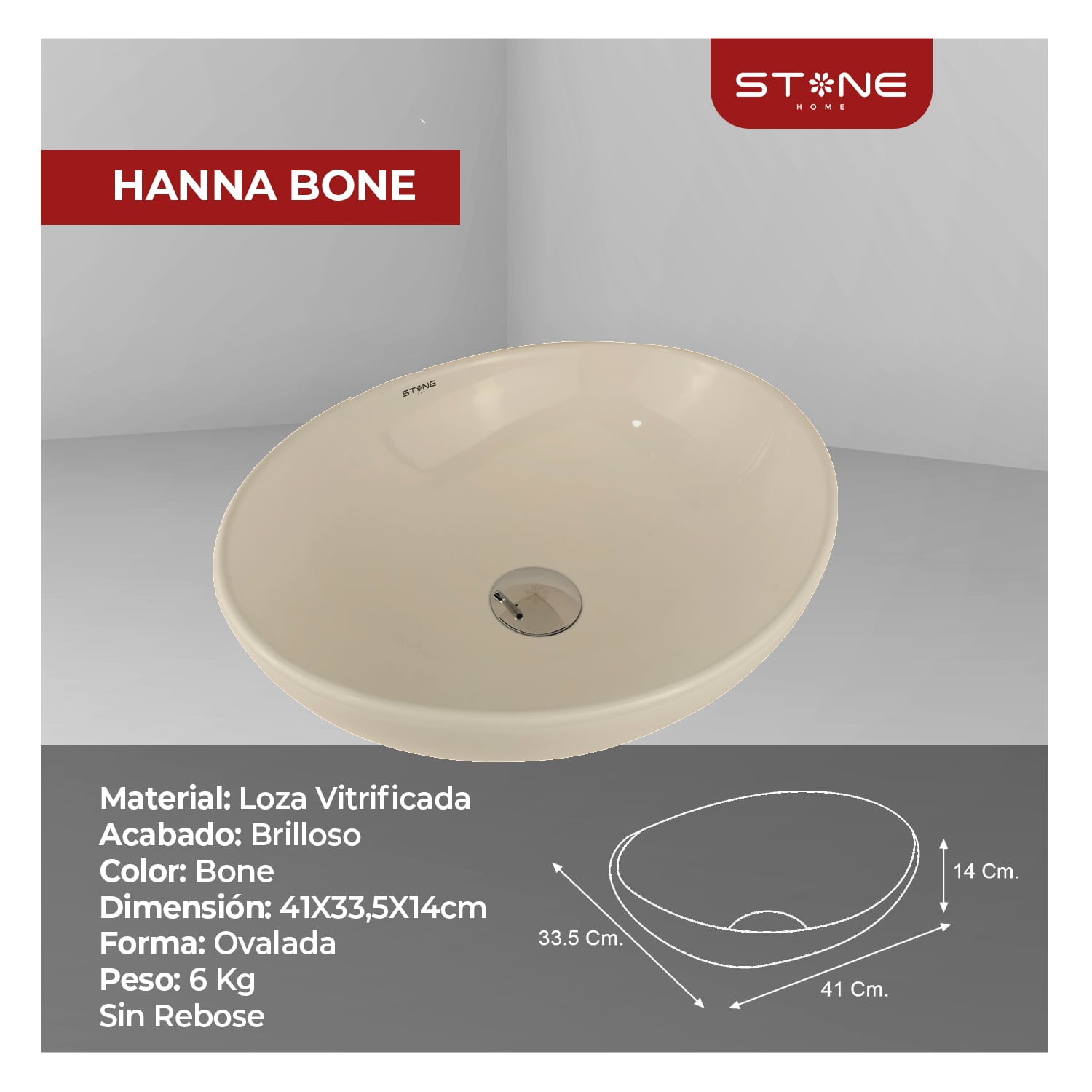 COMBO MUEBLE GALES + BOWL HANNA BONE + MEZCLADORA PBOWL COLLEN STG-01 DORADO + DESAGUE PUSH DORADO - 5