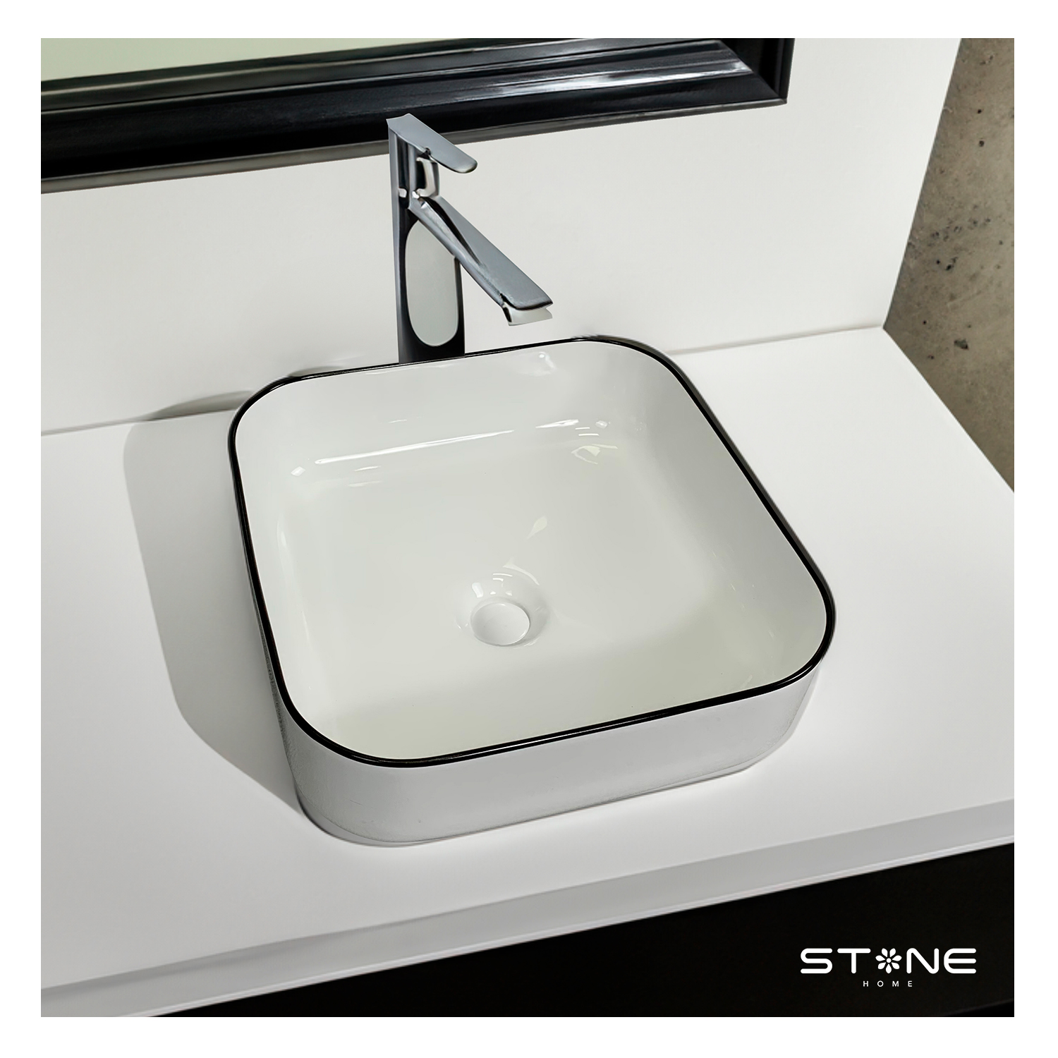 COMBO MUEBLE AMARO + BOWL AMALIA BLACKLINE + MEZCLADORA HASPER STB + DESAGUE PUSH NEGRO - 4