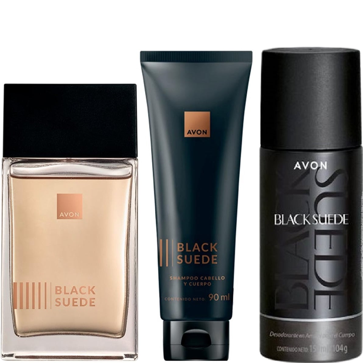 PACK X3 PERFUME BLACK SUEDE AROMA ORIENTAL DE AVON - 1