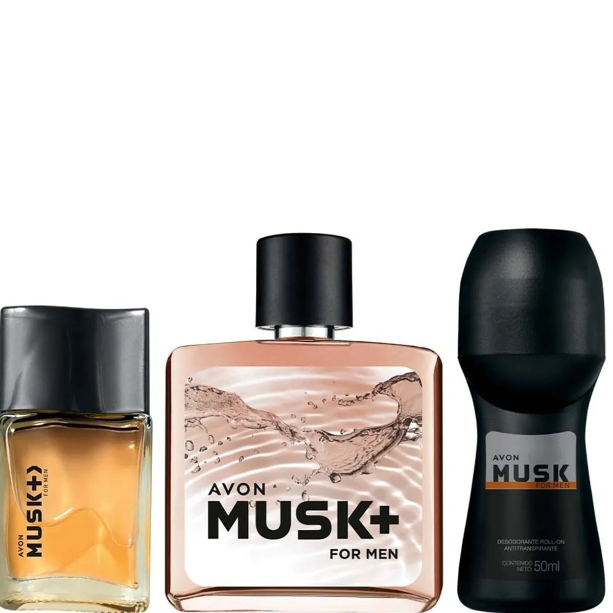 SET X 3 MUSK FOR MEN AROMA HERBAL ORIENTAL DE AVON - 1