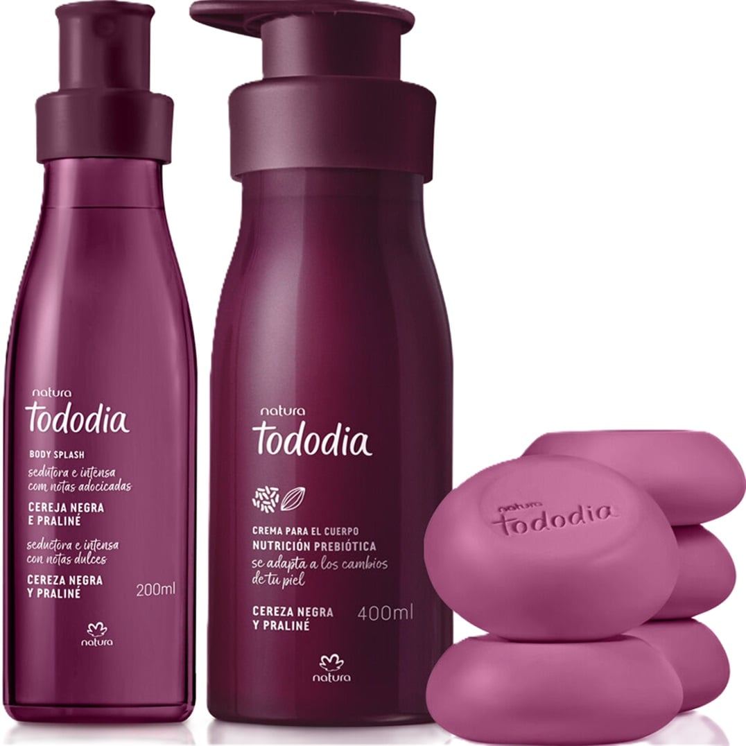 KIT TODODIA CEREZA NEGRA Y PRALINE AROMA DULCE FRUTAL DE NATURA - 1