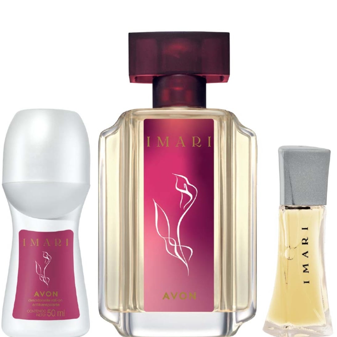 SET X 3 PERFUME IMARI AROMA FLORAL FRUTAL POR AVON - 1