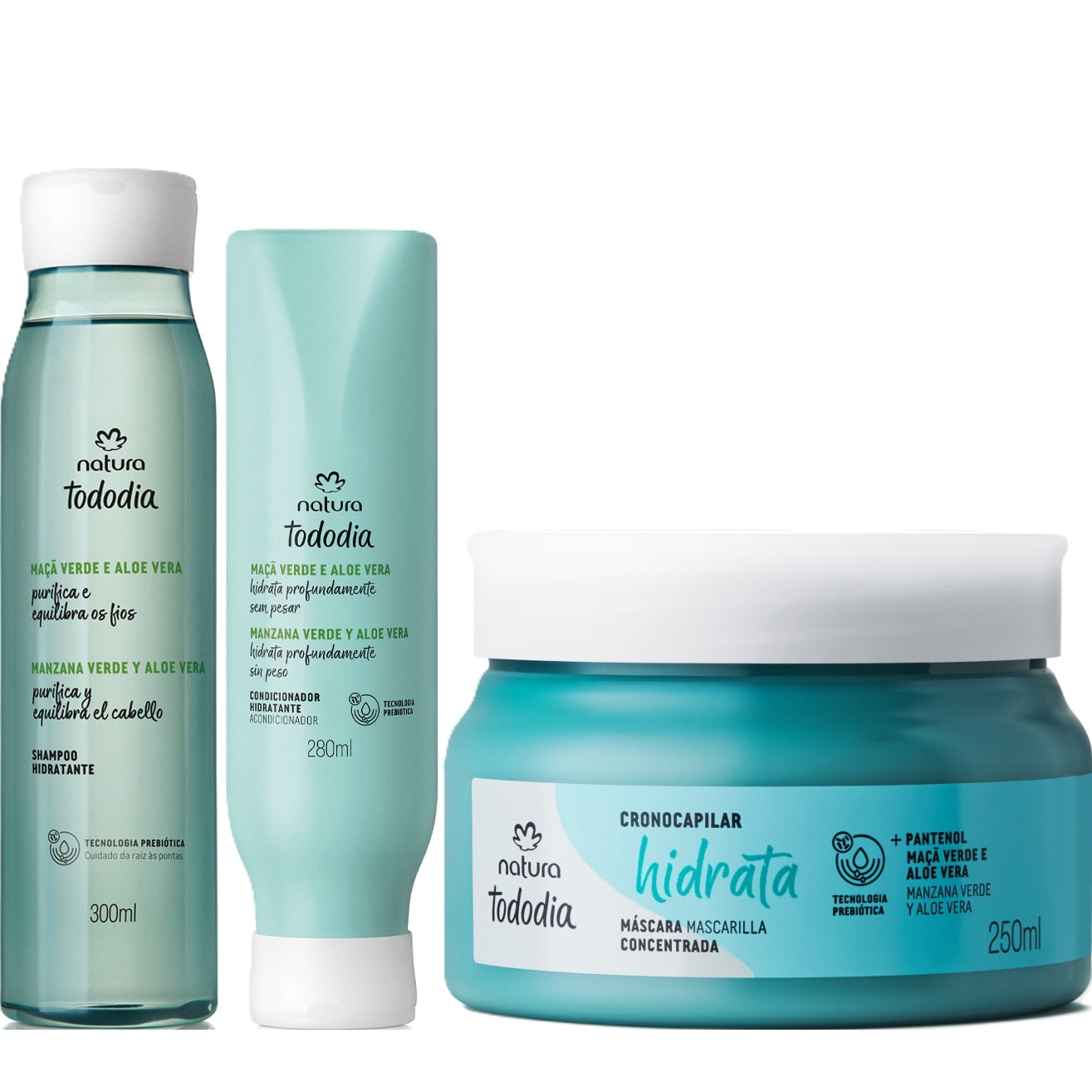 PACK X3 TODODIA MANZANA VERDE Y ALOE VERA DE NATURA - 1