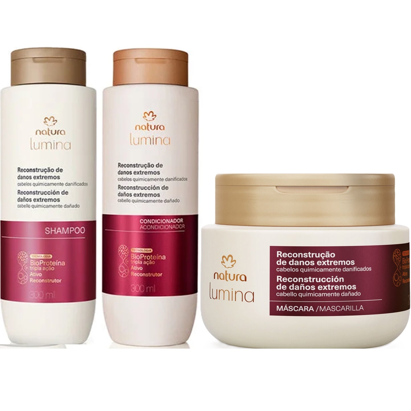 RECONSTRUCCIÓN DE DAÑOS EXTREMOS LUMINA SHAMPOO X3 NATURA - 1