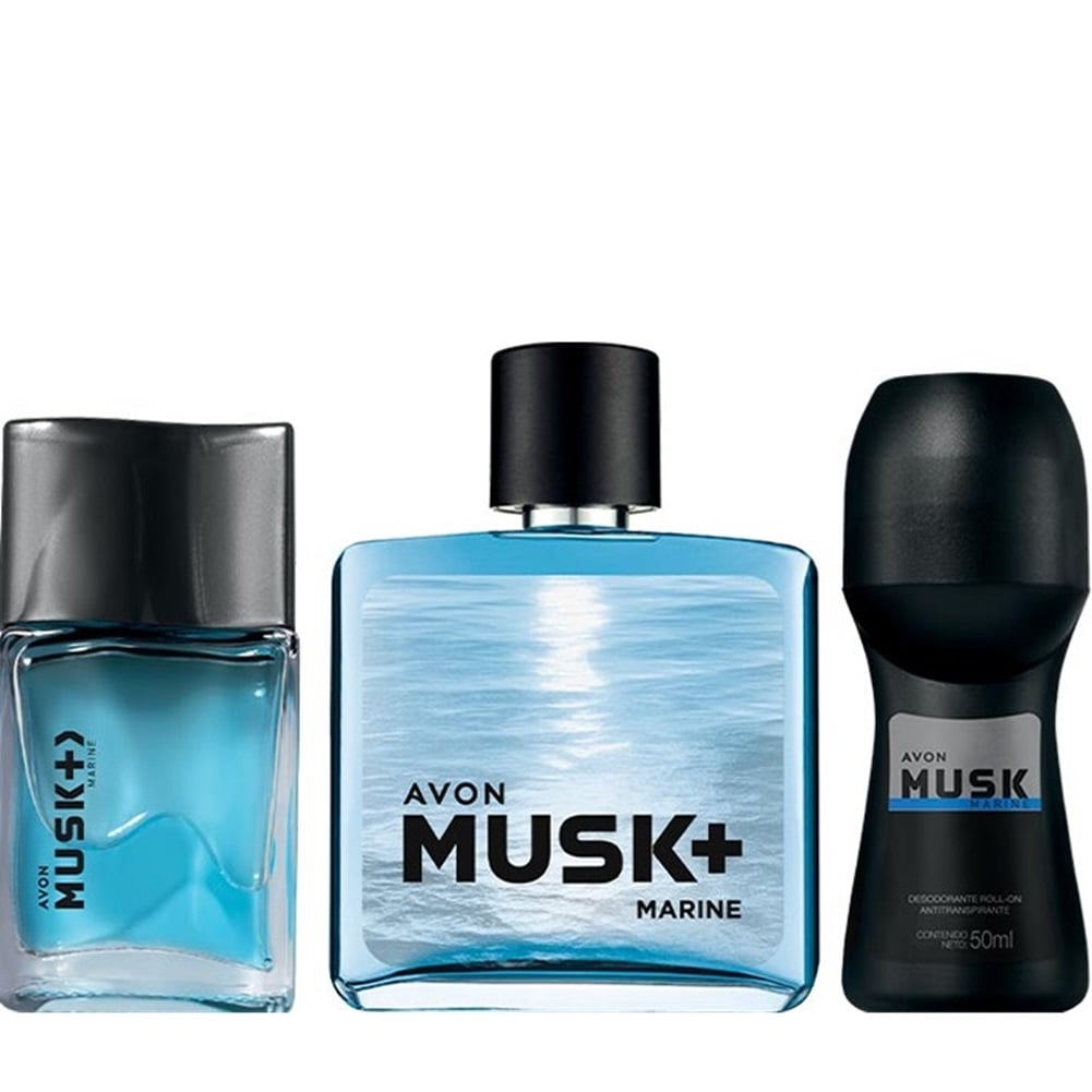 SET X 3 MUSK MARINE DE AVON AROMA ORIENTAL HERBAL - 1