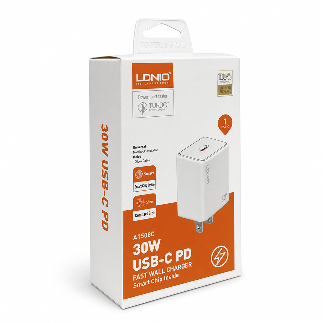 CARGADOR LDNIO DE 30W IPHONE 12, 12 PRO, 12 PRO MAX + CABLE DE 1MT A1508 - 3