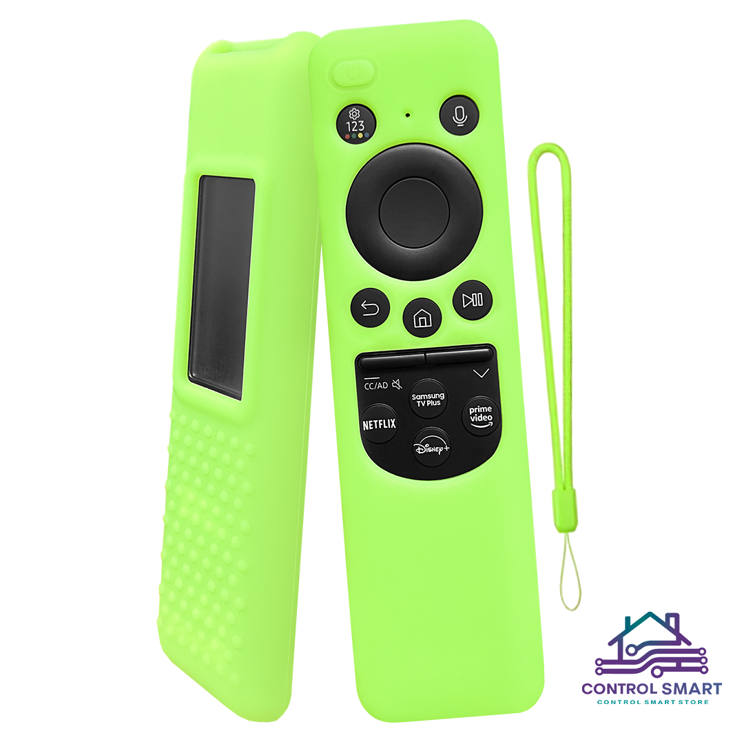 FUNDA PARA CONTROL SAMSUNG SOLAR SMART TV 2023- VERDE FOSFORESCENTE - 1