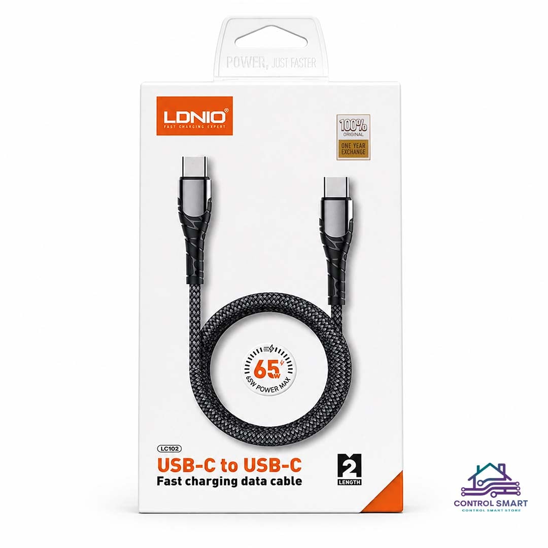 CABLE USB-C LDNIO A USB-C PARA IPAD PRO DE 2MT ANTI QUEBRADURAS LC102 - 3