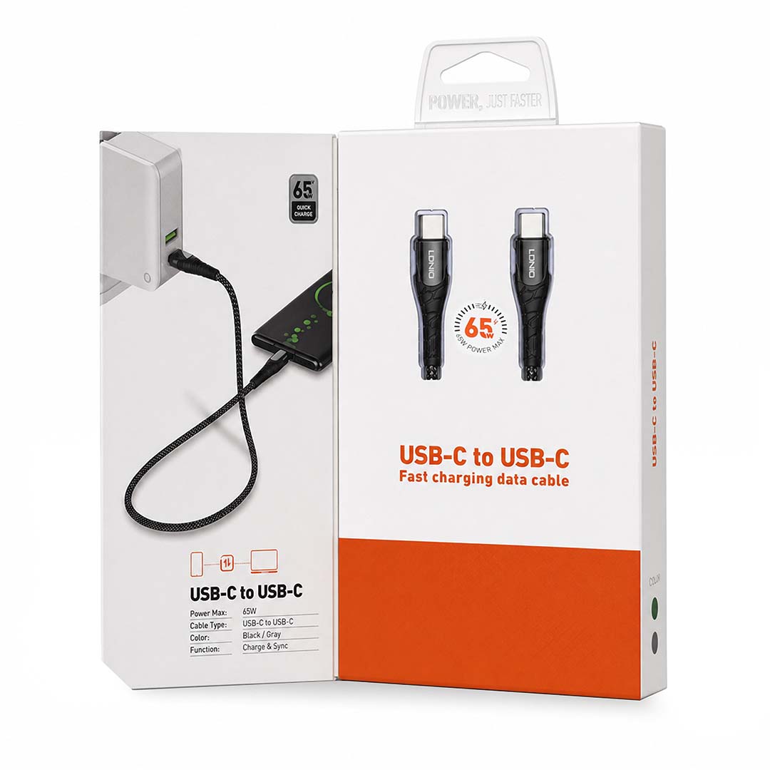 CABLE USB-C LDNIO A USB-C PARA IPAD PRO DE 2MT ANTI QUEBRADURAS LC102 - 4
