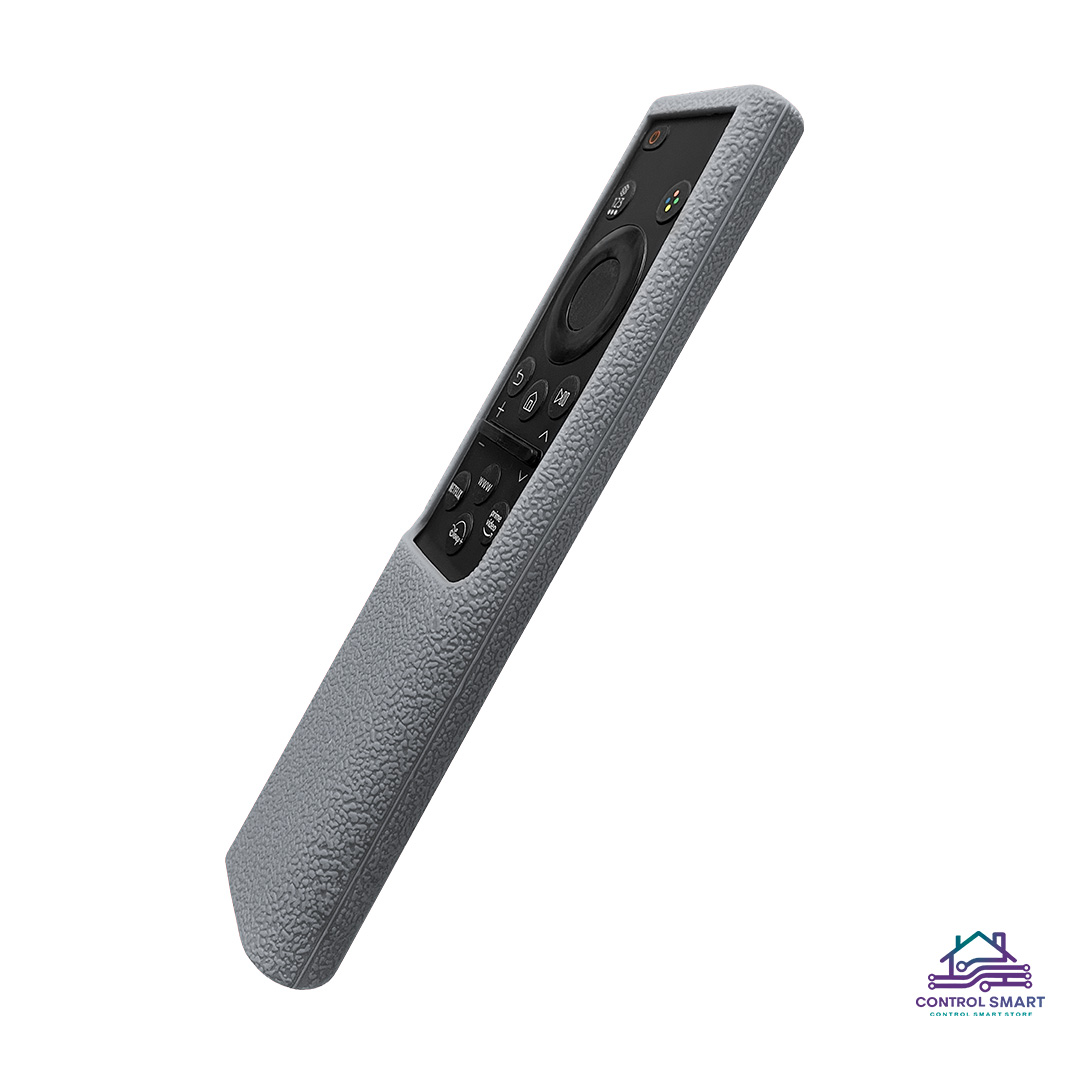 FUNDA CASE PROTECTOR SILICONA CONTROL SAMSUNG QLED PLOMO - 4