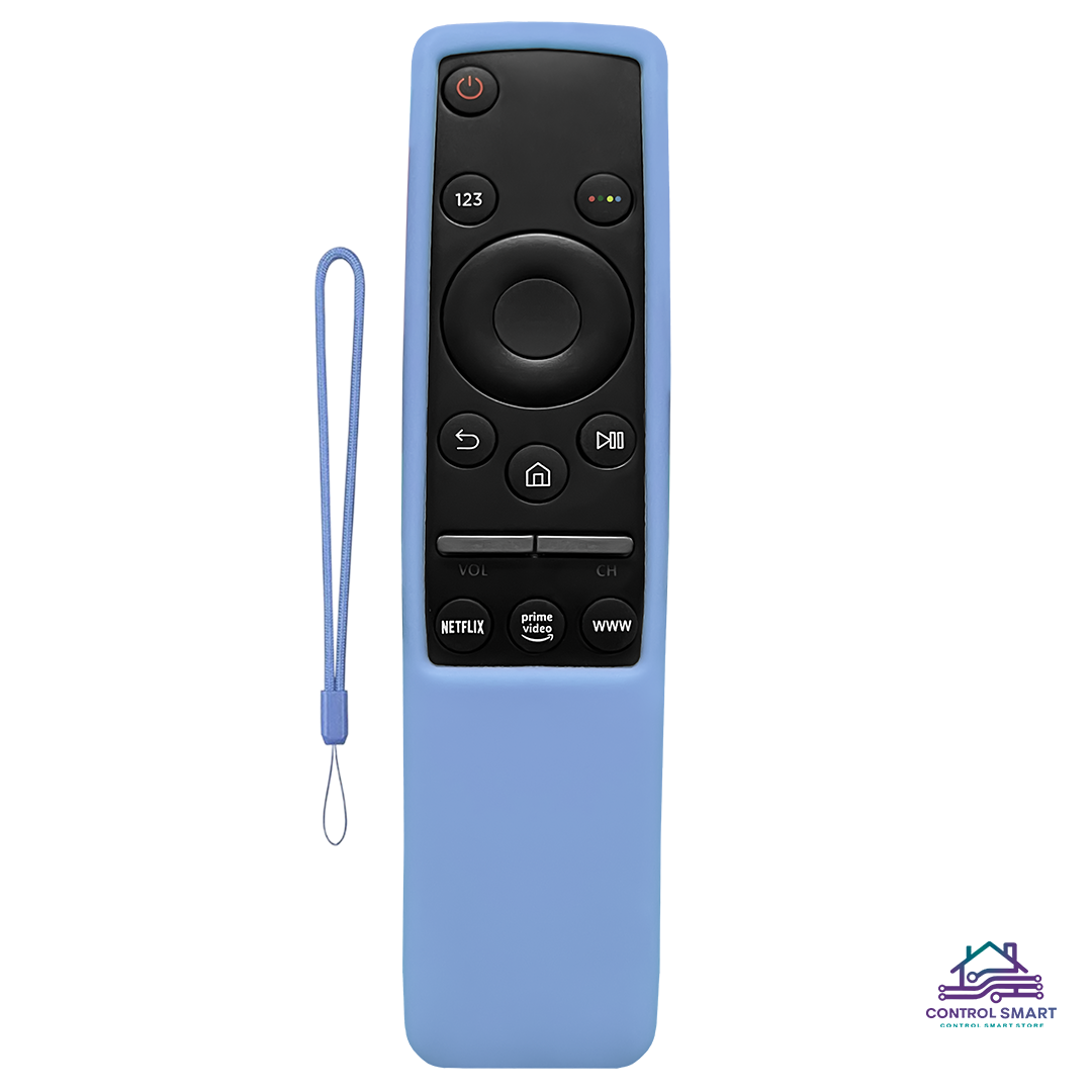 FUNDA PROTECTOR DE SILICONA PARA CONTROL SAMSUNG CURVO - CELESTE - 2