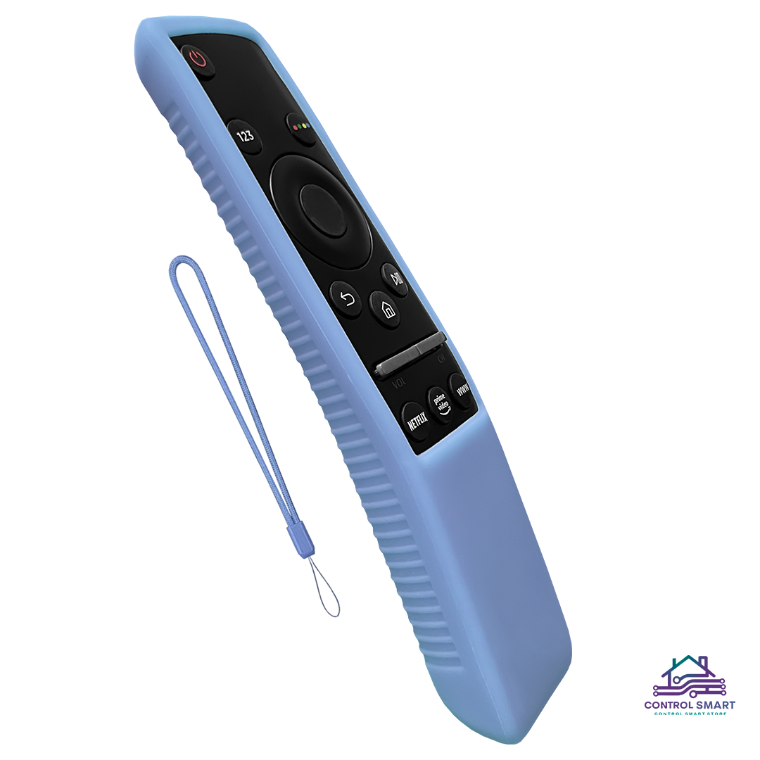 FUNDA PROTECTOR DE SILICONA PARA CONTROL SAMSUNG CURVO - CELESTE - 3