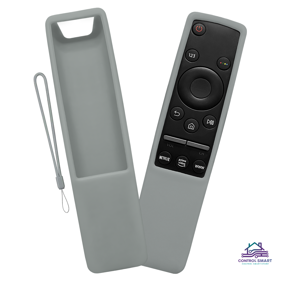 FUNDA PROTECTOR DE SILICONA PARA CONTROL SAMSUNG CURVO – PLOMO - 1