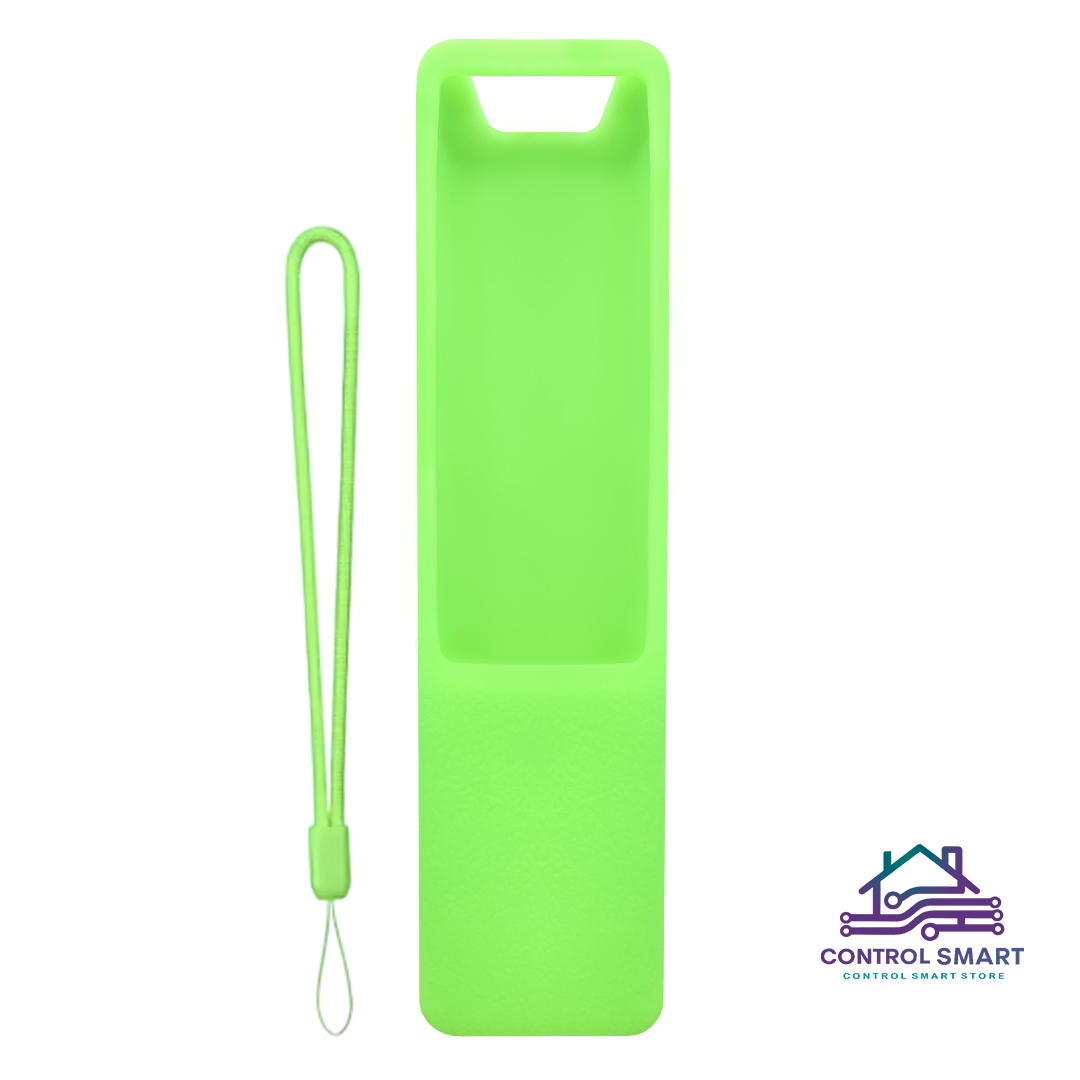FUNDA PROTECTOR DE SILICONA PARA CONTROL SAMSUNG CURVO - VERDE FOSFORESCENTE - 3