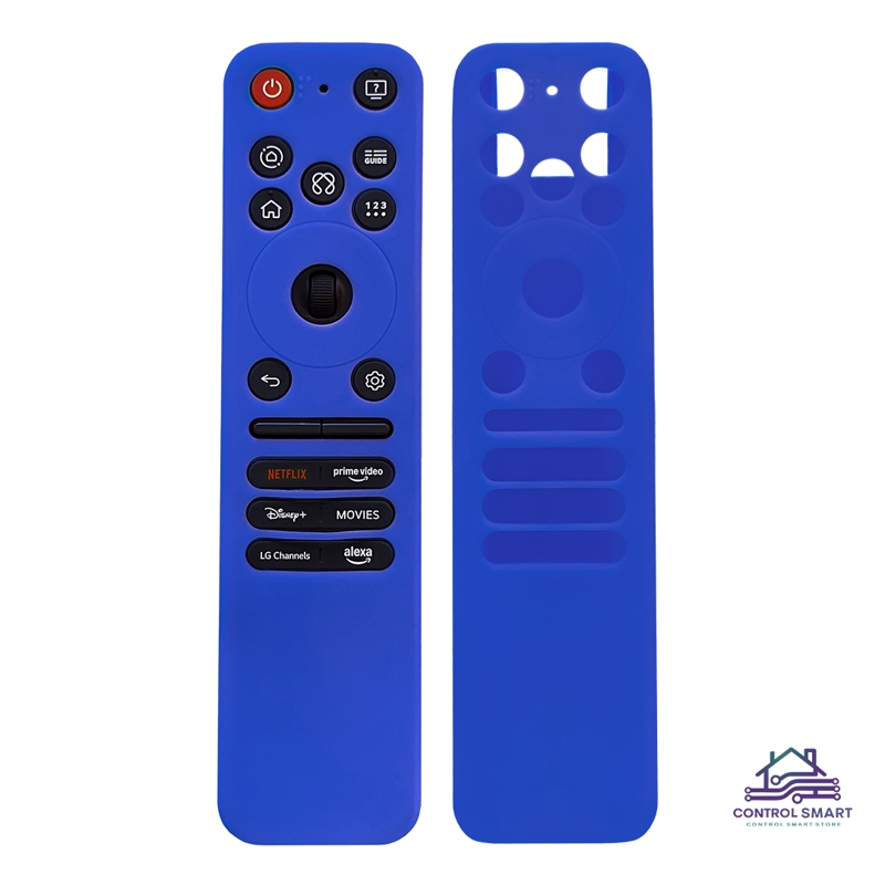 FUNDA DE SILICONA CERRADA PARA CONTROL LG MAGIC 2025 – COLOR AZUL - 1
