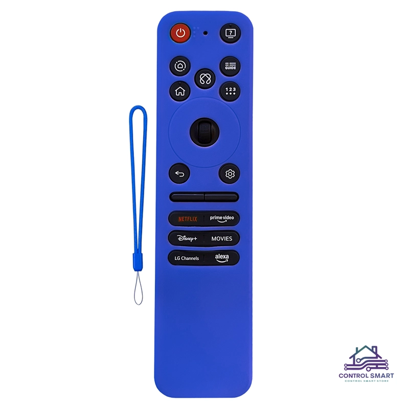 FUNDA DE SILICONA CERRADA PARA CONTROL LG MAGIC 2025 – COLOR AZUL - 2