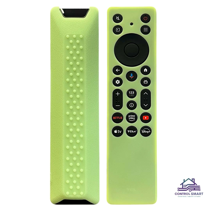 FUNDA VERDE FORESCENTE  DE SILICONA PARA CONTROL REMOTO TCL MODERNO RC813A – RC923A - 1