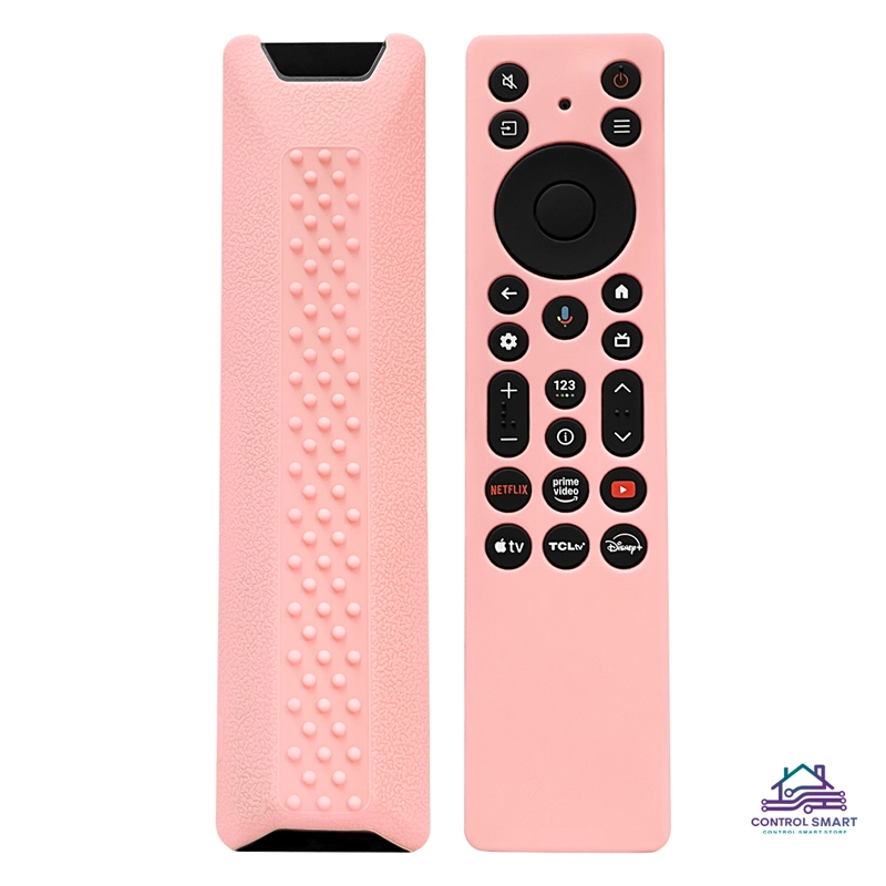 FUNDA ROSA  DE SILICONA PARA CONTROL REMOTO TCL MODERNO RC813A – RC923A - 1