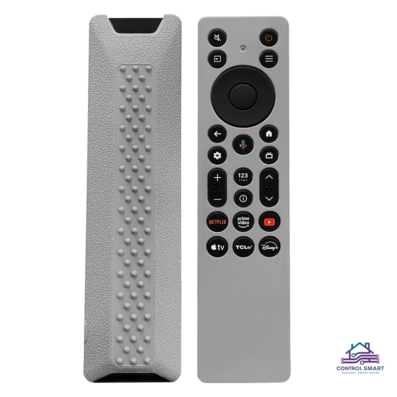FUNDA GRIS CLARO DE SILICONA PARA CONTROL REMOTO TCL MODERNO RC813A – RC923A - 1