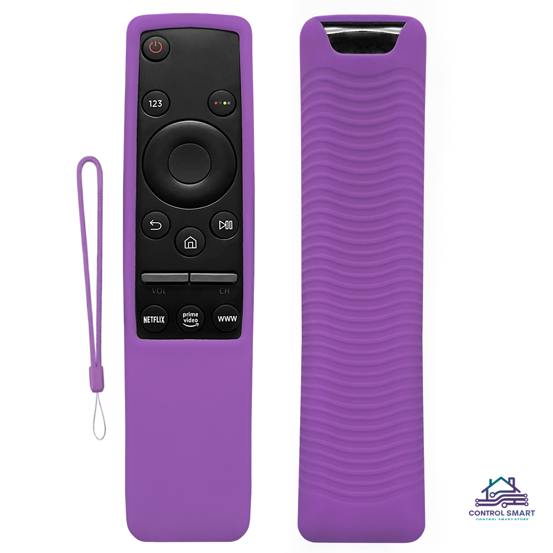 CONTROL REMOTO COMPATIBLE PARA SMART TV SAMSUNG+ FUNDA DE SILICONA MORADA - 2