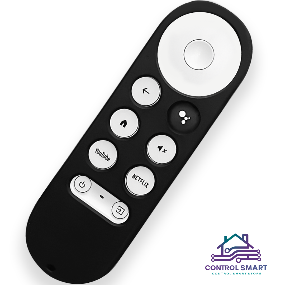 CONTROL REMOTO  PARA CHROMECAST GOOGLE TV 4K HD CON FUNDA PROTECTORA – COLOR NEGRO - 3