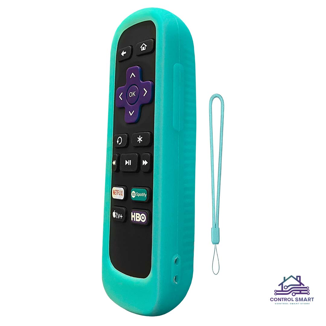 FUNDA DE SILICONA PROTECTORA PARA CONTROL ROKU ANTIDESLIZANTE–TURQUESA - 2